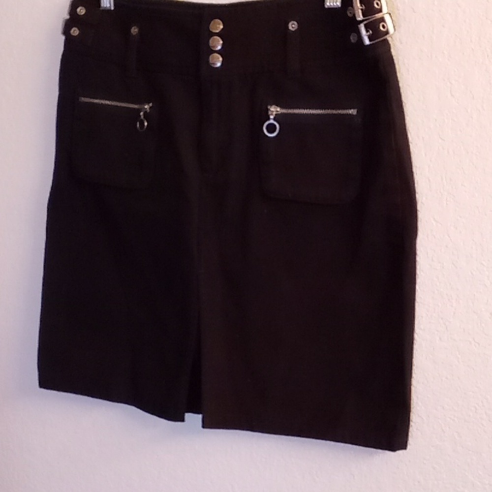 NEW LEE Western Goth Biker Sz 5 Medium Black Color Silver Zippers buckles B27
